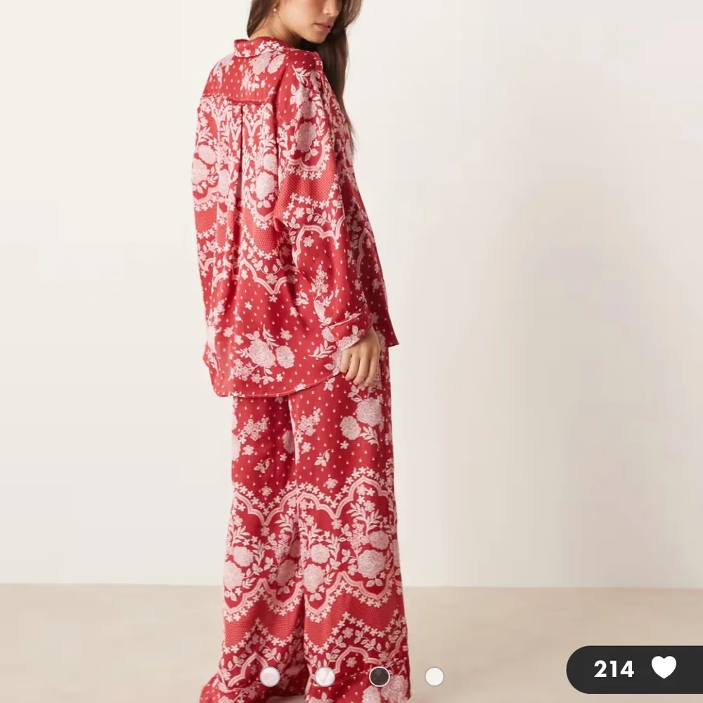 FREE PEOPLE INTIMATELY DREAMY DAYS PJ SET IN CHERRY COMBO - Picture 8 of 11